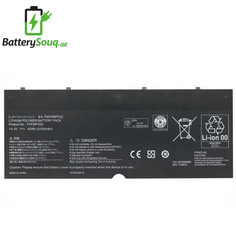 Fujitsu LifeBook T904 / T935 / T936 / LifeBook T904U / U745 / Laptop Battery | BatterySouq