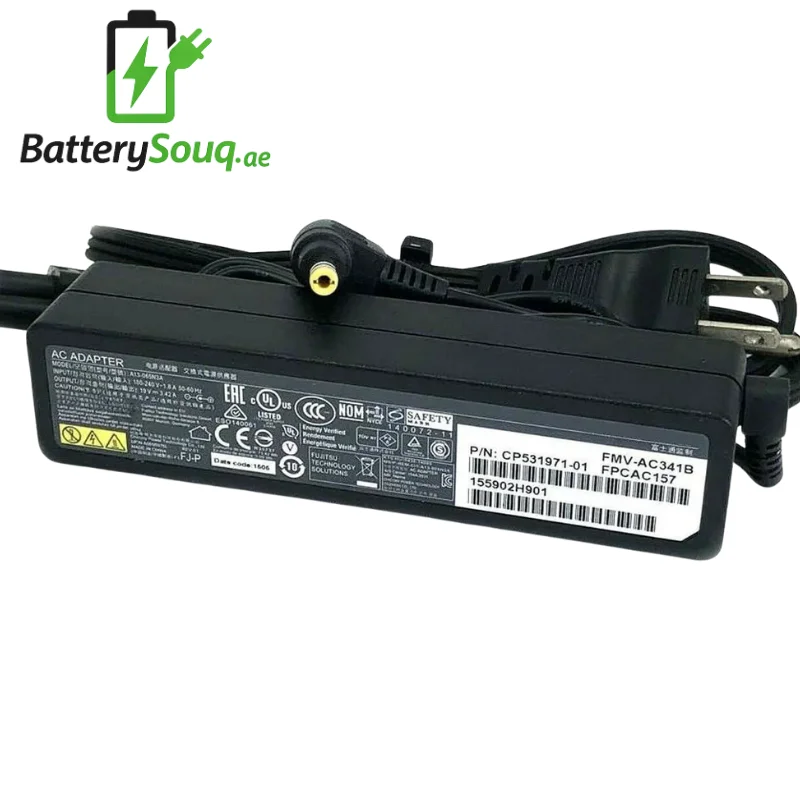 Fujitsu Lifebook E733 / E743 / E753 / Fujitsu Lifebook SH771 / UH552 / Fujitsu Lifebook T734 Series / Fujitsu Lifebook E544 / Fujitsu Lifebook E754 / E756 Series Charger 65W– UAE | SouqBattery
