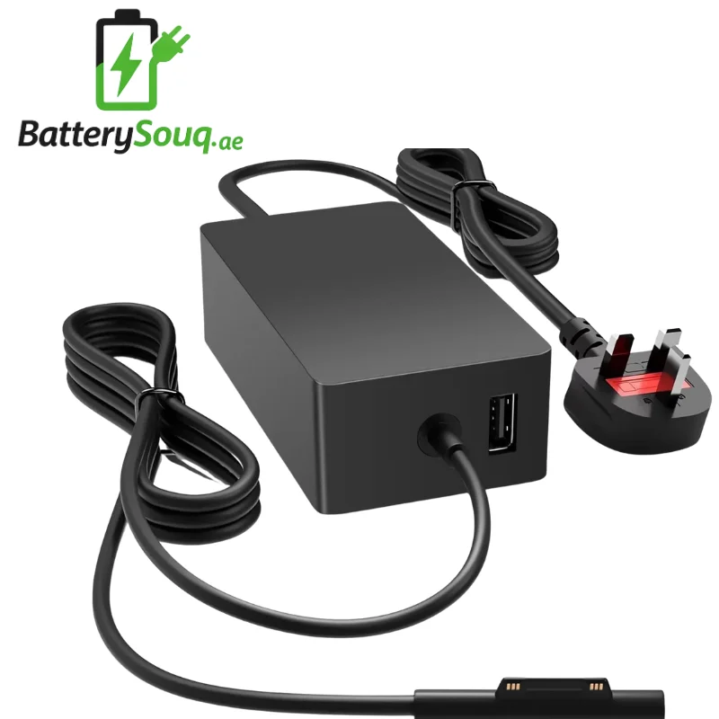 Microsoft Surface Pro 9 / Microsoft Surface Pro 8 / Microsoft Surface Pro 7 / Microsoft Surface Pro 6 / Microsoft Surface Pro 5 / Microsoft Surface Pro 4 / Microsoft Surface Pro 3 Laptop Charger 65W - UAE | SouqBattery